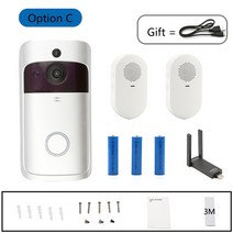 현관cctv 감사카메라 반려동물 cctv 무인카메라 eken v5, 협력사, 실버 옵션 c, au 플러그