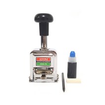 (Atom) 아톰 자동 넘버링 8단 ANS-78 숫자인쇄기 거래명세서번호, 실버, 블랙