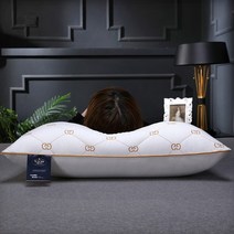 조선호텔베개 마이크로화이바 더블 G 절묘한 자수 바운스 백 베개 숏 부드러운 편안한 침실 침대 수면 5 성급 호텔 홈 성인, a03+Low pillow
