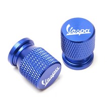 오토바이 커버 장식품 오토바이 휠 타이어 밸브 스템 캡 CNC 밀폐 커버 Piaggio Vespa GTS GTV LX 60 125 2, 06 Blue