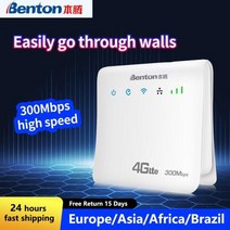 와이파이 증폭기 Benton 잠금 해제 300Mbps 4G + Lte Cat4 모바일 무선 라우터 CPE 엔터프라이즈 산업용 리피터 32 사용자 Wifi 네트워크 어댑터 모뎀, 01 EU Plug