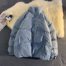 남성 하라주쿠 다채로운 버블 코트 겨울 자켓 2022 Mens Streetwear 힙합 파카 한국어 검은 옷 퍼퍼 자켓