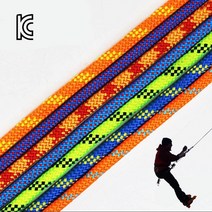 로프천국 KC 국내인증 11mm 27kN 등산용 스태틱 로프 굵은 밧줄 등산로프 등반자일, 오렌지
