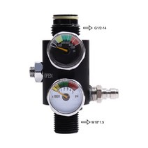 TUHP호환A 레귤레이터 밸브 M18 1.5 스레드 5000PSI 압축 공기 실린더 어댑터 출력 0-3000PSI 공압 도구, [01] M18