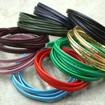 동서스토어 레자가죽 파이핑끈 5mm 인조가죽끈 가죽리본끈 마크라메 가방 재료, 1야드(90cm), 스카이블루
