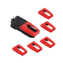 복윈 레코드 플레이어 니들 키트 1Pcs 카트리지2Pcs 포노그래프 LP용 턴테이블 다이아몬드 스타일러스, 6pcs