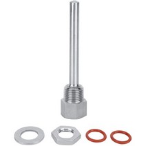 Fdit 4 인치 스테인레스 스틸 12in Thermowell 키트 빠른 발효 온도계 스테인레스 스틸 온도계 Homebrew, 스택, 한 사이즈