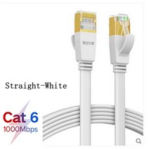 90 도 이더넷 케이블 RJ45 Cat6 Lan RJ 45 플랫 네트워크 패치 코드 모뎀 라우터 TV 패널 PC 노트북, 04 Straight-White_06 5M