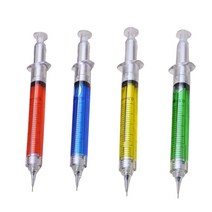 잘써지는 문구팬시 필기용품 세트 주사기 볼펜 4개 1세트, 0.5핀 연필