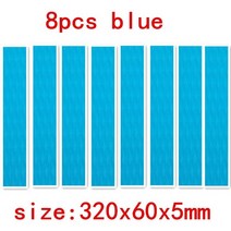 8 pcs 320605mm 서핑 보드 데크 패드 다이몬드 라인 fr eva 데크 그립에는 서핑 스키 스포츠에 접착 식 데크 패드가 있습니다, 푸른