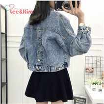 리앤킴 여성 봄 가을 청바지 뒤태 패션 청자켓 MA133