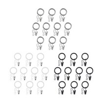 IKEA 이케아 SYRLIG 쉴리그 커튼링+클립/고리 화이트 202.240.99