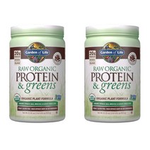 Garden of Life Organic Protein Greens Chocolate 가든오브라이프 초콜릿 단백질 프로틴 파우더 단백질 녹색 채소 21.51oz 610g 1팩, 2팩