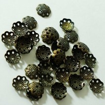 벨라몰/ 플라워 비즈캡/왕별꽃 비드캡 8.8mm 신주 약30개