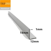 ㄱ형강 앵글 18x12mm 두께 1mm 6063 직각 알루미늄 L 자형 합금 테두리 삼각형 프로파일 장식 재료, 50cm