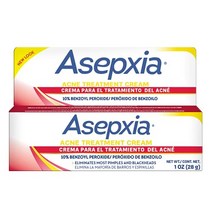 10 벤조일 퍼옥사이드 함유 여드름 및 블랙헤드용 Asepxia 여드름 스팟 트리트먼트 크림 1온스, 1개
