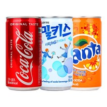 코카콜라&환타오렌지&밀키스190ml X 각10개(총30개) 업소용/콜라/환타/밀키스/탄산음료/미니음료/소캔, 190ml