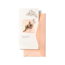 [솜씨카드] 프리저브드 수채화 감사 메세지 돈봉투-베이비핑크(045-SG-0005), 단품