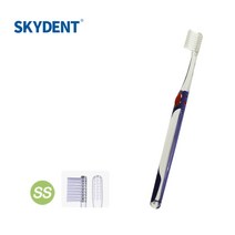 SKYDENT NO. 24 SUPER SOFT SS 100% 미세모 칫솔 수퍼 소프트 치솔 슈퍼 작은헤드 잇몸질환 잇몸이 붓는 임플란트 수술 후 환자 스카이덴트, 1개, 1개