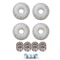 스케이트 보드 슬라이드보드 롱보드 휠 52mm 92A 로드 프로 액션 모션 4 개 ABEC 11 실버 씰 베어링 스페이서 8 포함, [21] E