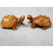 [소품팩토리]건강과장수 10cm 원목거북이 커플 거북이장식소품 목각거북이 풍수인테리어소품