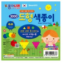 종이나라 도형 색종이, 10색, 8세트