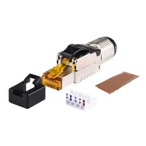 산업용 Cat6A Cat7 Cat8 툴리스 필드 종단 플러그 차폐 RJ45 빠른 설치 커넥터 크림핑 도구 필요 없음, Cat6A (metal boot)_1 pcs