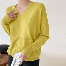 오렌지코디 로이브이넥긴팔니트