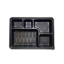 행복물류 D-101 돈까스 도시락 용기(5칸)-PP 일회용 플라스틱용기