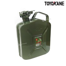 토요카네 기름연료통 (스틸) S5000C (5L) 1개 (주유노즐포함) 5리터 철재오일통 기름통 오일통 연료통
