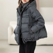 여성용 오버핏 후드 패딩점퍼 겨울 데일리 패딩 오리털70%-90%함유