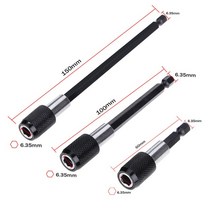 수공구 세트 1/4 인치 헤드 연장 막대 배치 마그네틱 스크루 드라이버 빠른 전송 레버 자동 잠금 60/100/15, 60 100 150MM