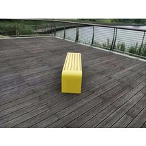 야외용벤치 공원벤치의자 야외 야외 안뜰 레저 정원 철 광장 공공 좌석 의자, 200cm 길이 40cm 너비 45cm 높이 노란