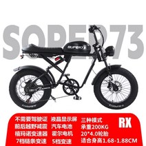 피닉스 브랜드 오프로드 차량 가변 속도 눈 자율 주행 새로운 국가 표준 super73 동일한 동력 보조 배터리 전기 자동차, 13AH, RX 모델 36ah/140-150km/업그레이드된 홀, 48V