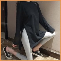 롱 티 티셔츠 옆라인 단추 기본 무지 디자인 추천 봄 여름 가을 옷 여성 여자 의류 상의 의상 여친 룩 트렌드 스타일 코디 의상 대학생 외출 패션 패셔니스타 룩북 유행 여리여리 DHH-B23