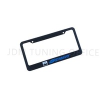 테니스스푼 JDM 스푼 스포츠 블랙 스테인레스 레이싱 자동차 번호판 프레임 스타일링 액세서리 2 개, 01 1pcs