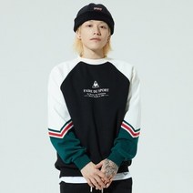 르꼬끄 [르꼬끄] 남녀공용트리플렉스 배색 루즈핏 기모 스웨트셔츠 (Q0423LFSN4)