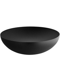 Double Double wall bowl in steel coloured with epoxy resin black with relief decoration. null, 1