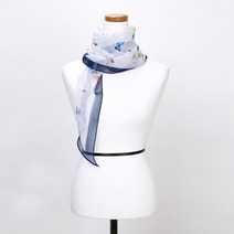 나비 봄 간절기 마름모 패션 스카프 DRN-WSC-0094-화이트