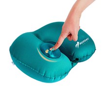 여행용목베개 공기주입기 필요없는 손펌핑 목쿠션, 민트
