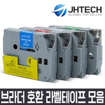 브라더 JH테크 PT-1800K 호환 라벨테이프, 1개, TZe-441 호환 (빨강바탕/검정문자)