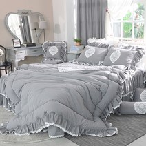 류금숙 여자의 침실 광목워싱 레이스 항균 차렵이불 베개커버 세트(SS/Q/K/SK)