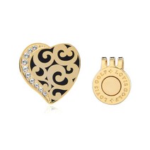 프리미엄 스와로브스키 큐빅 골프 볼마커, 골드