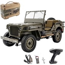 ROCHOBBY 전동RC카 RC트럭 육군 군용트럭 밀리터리 무선조종 원격제어 RC트럭 4WD 오프로드 자동차장난감 조카선물