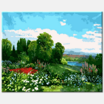 (국내배송/당일출발) 모모픽스페인팅 J23 에이번리 호수 40x50cm DIY 풍경화그리기 유화 따라그리기