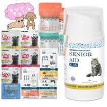 프로덴 시니어 에이드 고양이 종합영양제+시니어 고양이 간식추가, 리앙리앙 10개입(연어)
