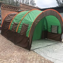 터널형텐트 거실 장박 3-4인용8-10 인용 야외 터널 텐트 가족 캠핑 방수 150D 옥스포드 여행 장비 관광 하, 02 green