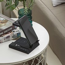 iWhere 6in1 무선 충전기 스마트폰 워치 무선이어폰 올인원 무선급속충전기, 단품(6in1), 갤럭시 워치용(블랙)