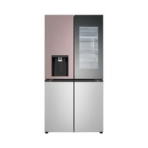 LG전자 W823SKV472 오브제 얼음정수기 냉장고 노크온 820L 스톤 핑크 실버