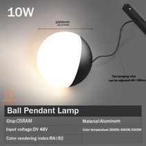 LINBIRD LED 마그네틱 트랙 라이트 그릴 투광 램프 자석 마운트 조명 없음 Mian 레일 임베디드 유연한 선형 고정 장치 스포트라이트 DC48V 천장 통 실내 거실 홈 로비, Ball-P-Lamp 10w_Warm Light 300